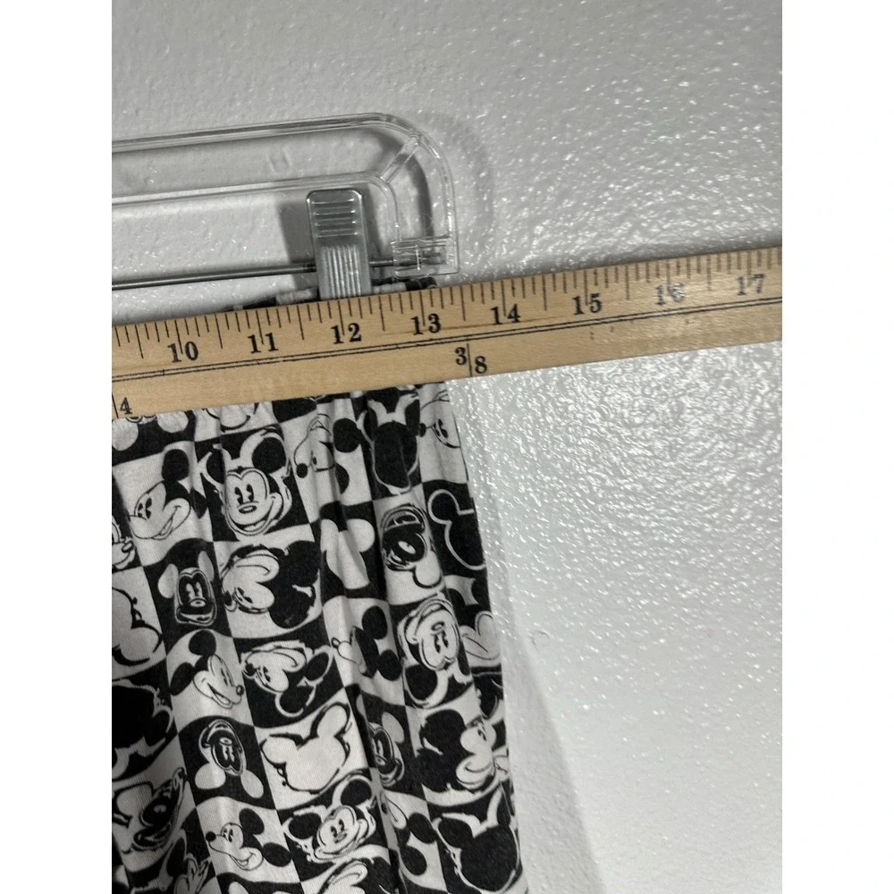 Disney Mickey Mouse Shorts Girls Medium 7/9 Black White Checkered Lounge PJ‎ - Picture 4 of 6